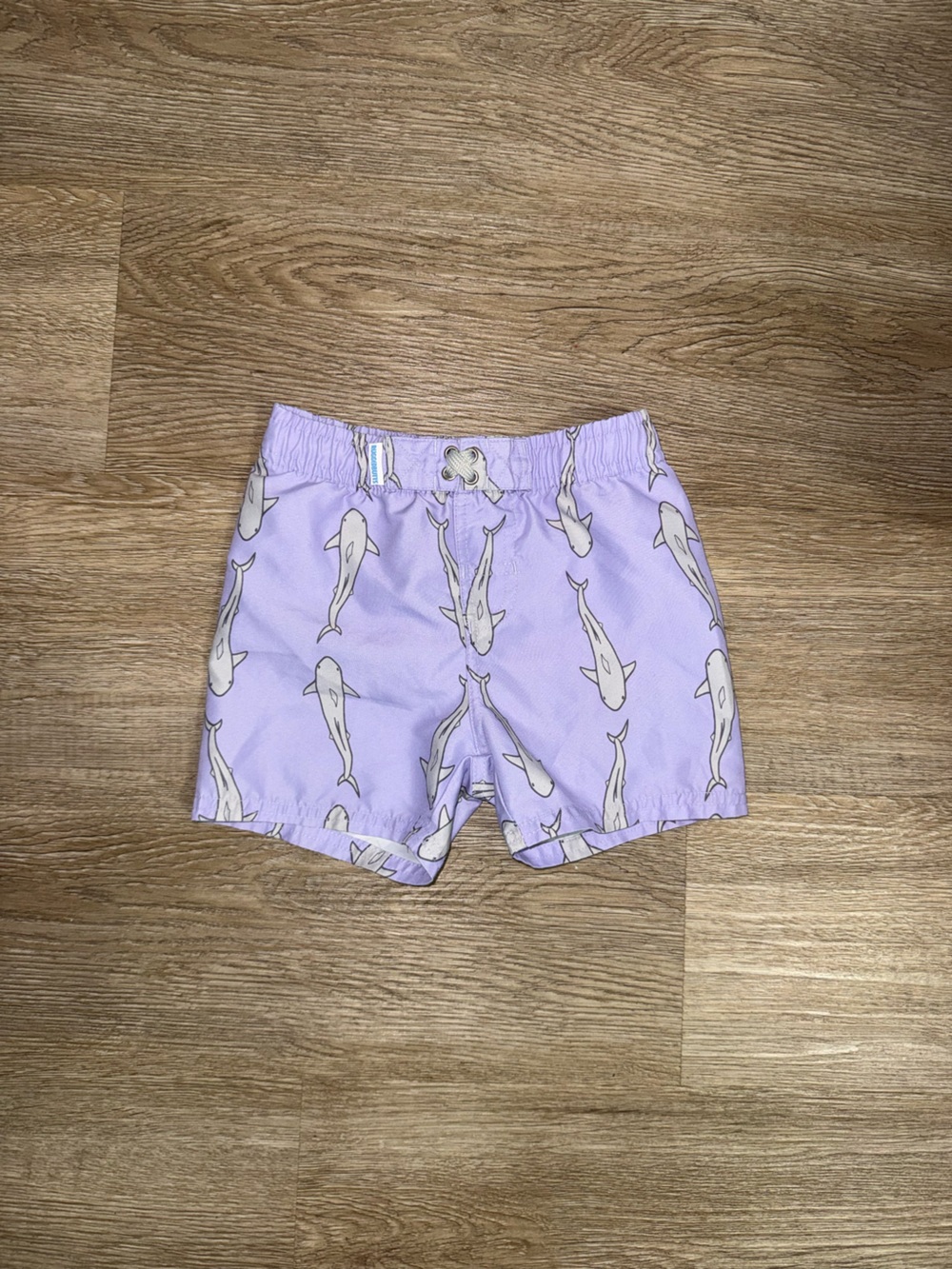 RuggedButts Boys' Jawsome Gray Swim Trunk Size 3T - Picture 4 of 7